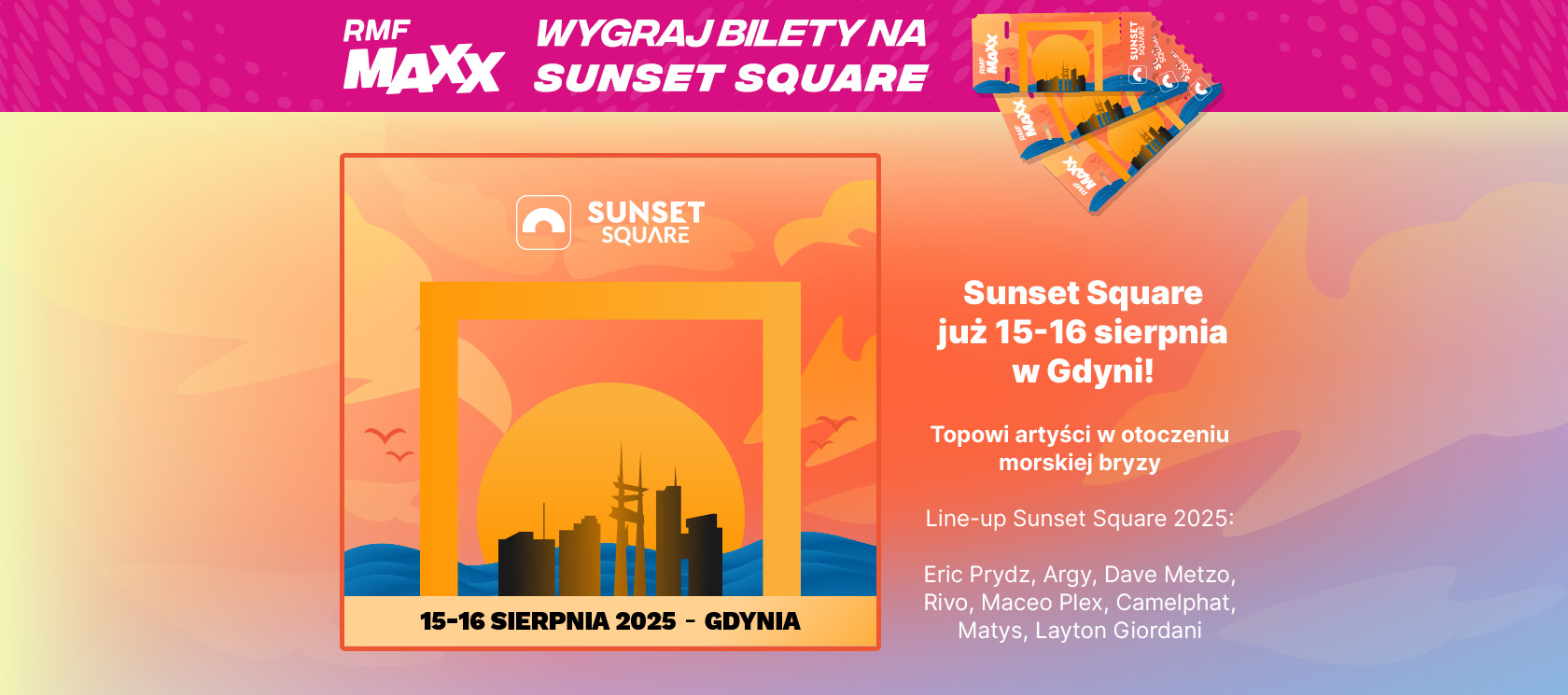 Wygraj bilety na Sunset Square w Gdyni