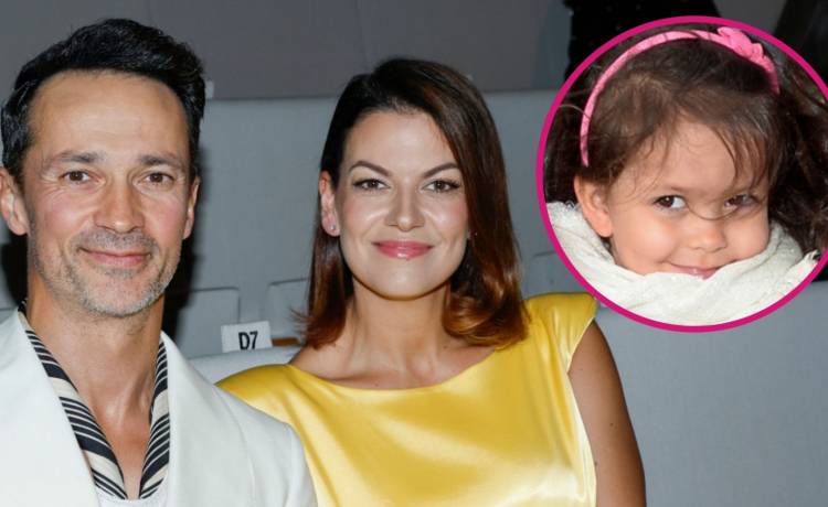 Alżbeta Lenska, Rafał Cieszyński i ich córka - Zosia, fot. AKPA