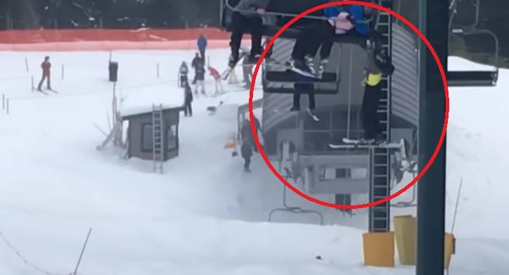 Chłopiec spadł z wyciągu. Dramatyczne nagranie! [WIDEO]