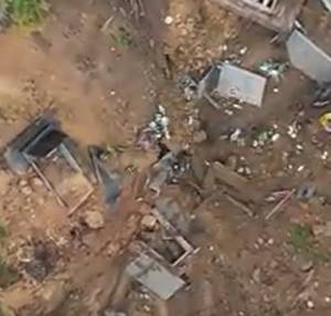 Zapadlisko nagle pojawiło się na cmentarzu w Trzebini. Ogromne zniszczenia [ZDJĘCIA]