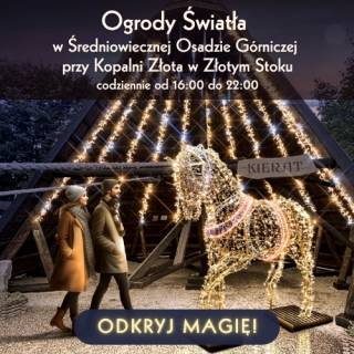 Złoty Stok zimą. Gdzie światło spotyka historię: poznaj Wioskę Mikołaja w Średniowiecznej Osadzie Górniczej