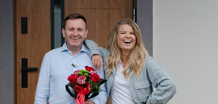 Sebastian „Rolnik szuka żony 11” i Marta Manowska. Fot. materiały prasowe/Piotr Matey/Fremantle