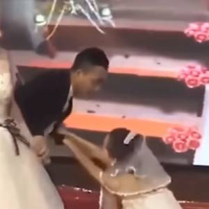 Nietypowa awantura na weselu. Uroczystość przerwała była pana młodego [WIDEO]