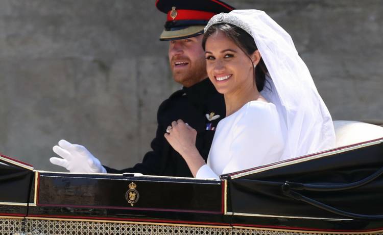 Harry i Meghan w dniu ślubu. Fot. East News