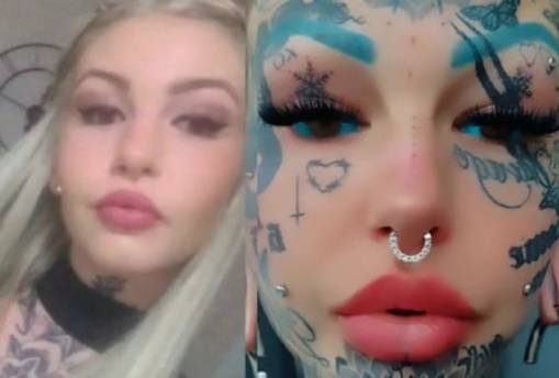 Pokryła tatuażami 98% powierzchni ciała. Teraz pokazała, jak wyglądała bez wzorów na ciele [WIDEO]