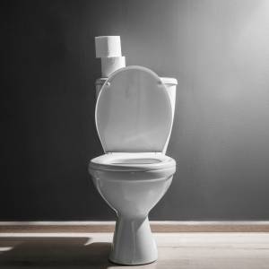 Po wejściu do łazienki był przerażony. Wściekła jaszczurka siedziała w toalecie [FOTO]