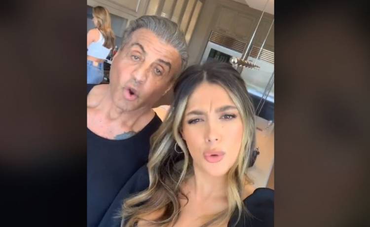 Sylvester Stallone z piękną córką na TikToku. Fani zaniepokojeni wyglądem gwiazdy kina