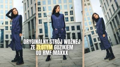 Oryginalny strój woźnej ze ZŁOTYM guzikiem od RMF MAXXX na Dzień Edukacji Narodowej