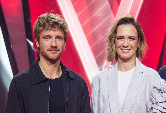 Maciej Musiał i Paulina Chylewska jako prowadzący The Voice of Poland” . Fot. AKPA