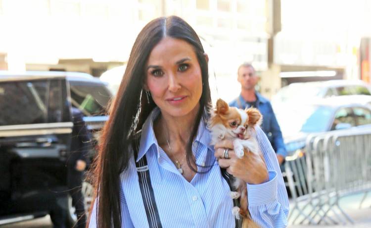 Demi Moore z psem, fot. EastNews