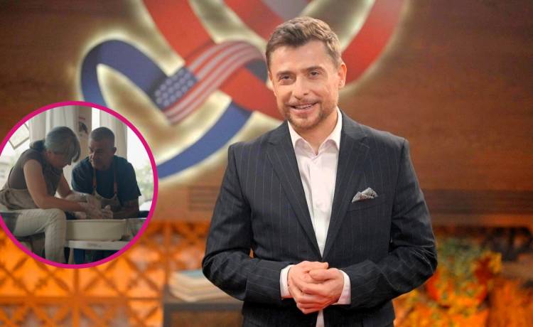 Uczestnicy programu „Żona dla Polaka” i Kacper Kuszewski. Fot. materiały prasowe TVP