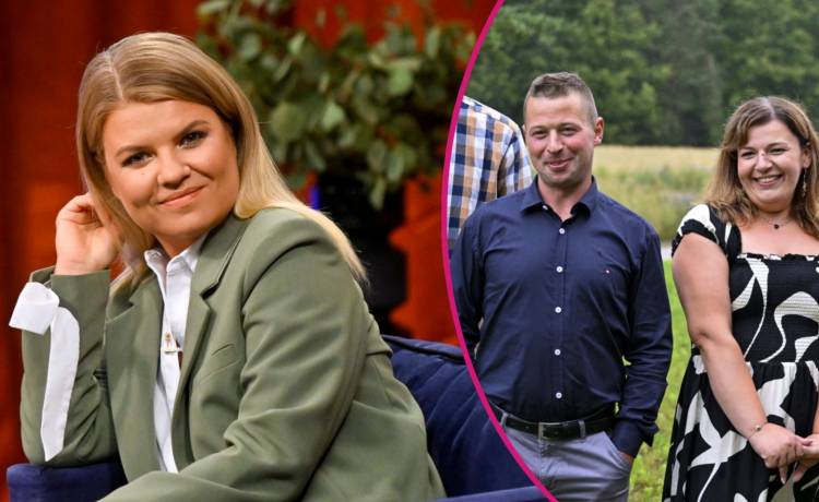 Uczestnicy programu „Rolnik szuka żony” i Marta Manowska. Fot. AKPA