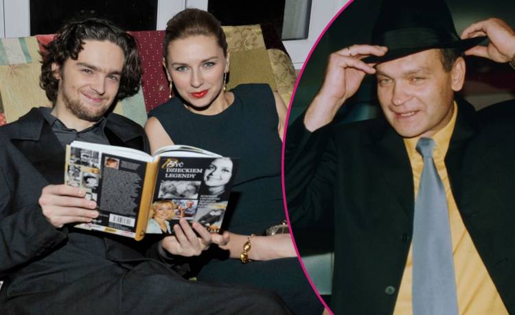 Igor i Julia - dzieci aktora oraz Jacek Chmielnik na planie programu „Kochamy polskie seriale”, fot. AKPA