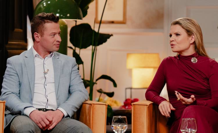 Krzysztof z „Rolnik szuka żony” i Marta Manowska. Fot. materiały prasowe TVP