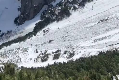 Gigantyczna lawina przy popularnym szlaku w Tatrach! Turysta opublikował nagranie [WIDEO]