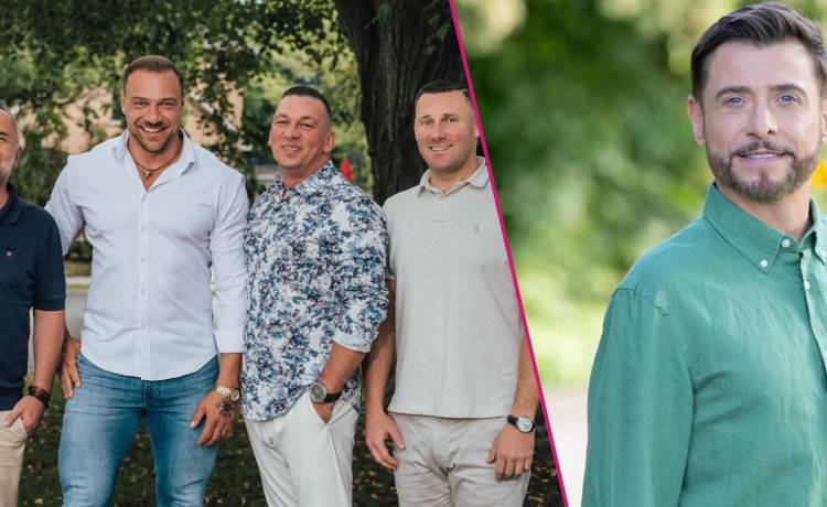 Kacper Kuszewski i uczestnicy programu „Żona dla Polaka. Toronto”. Fot. materiały prasowe TVP