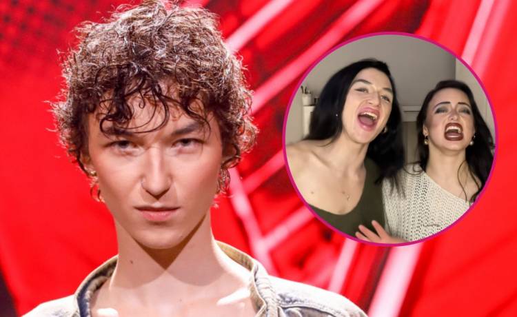 Marcin Maciejczak parodiuje siostry Godlewskie, fot. Gałązka/AKPA; TikTok @marcinmaciejczak